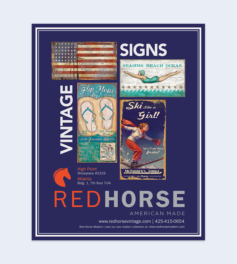 Red Horse Print Ad